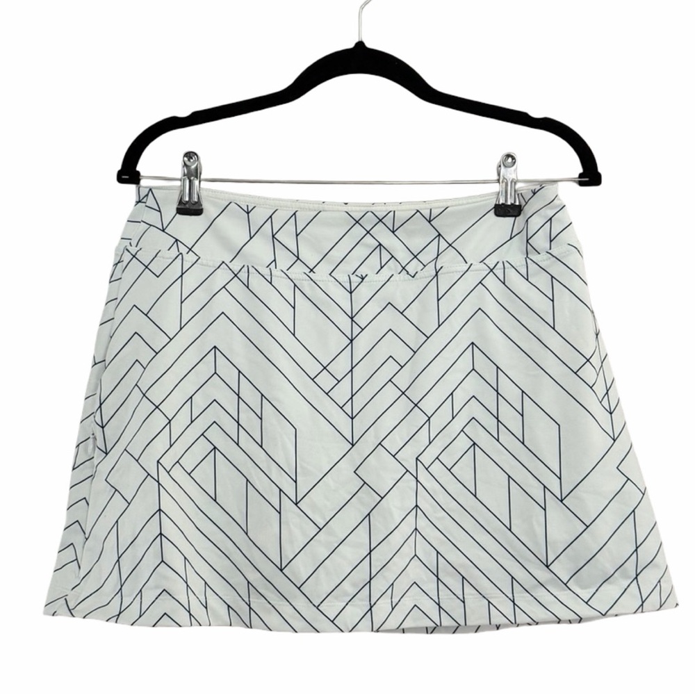 ATHLETA White Geometric Tennis Golf Mini Skort Sz M - Picture 2 of 7